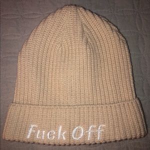 Beige beanie